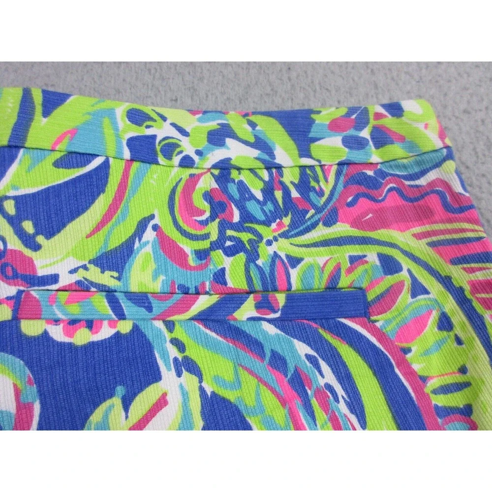 Lilly Pulitzer Magnolia Shorts Womens 0 Blue Toucan Play Scalloped‎ Casual 28x11